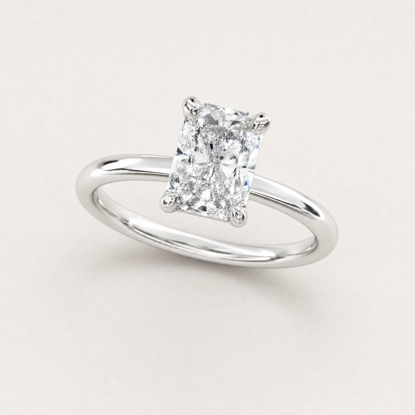 Montez Solitaire 4-prong (hvitt/gult gull) – radiant