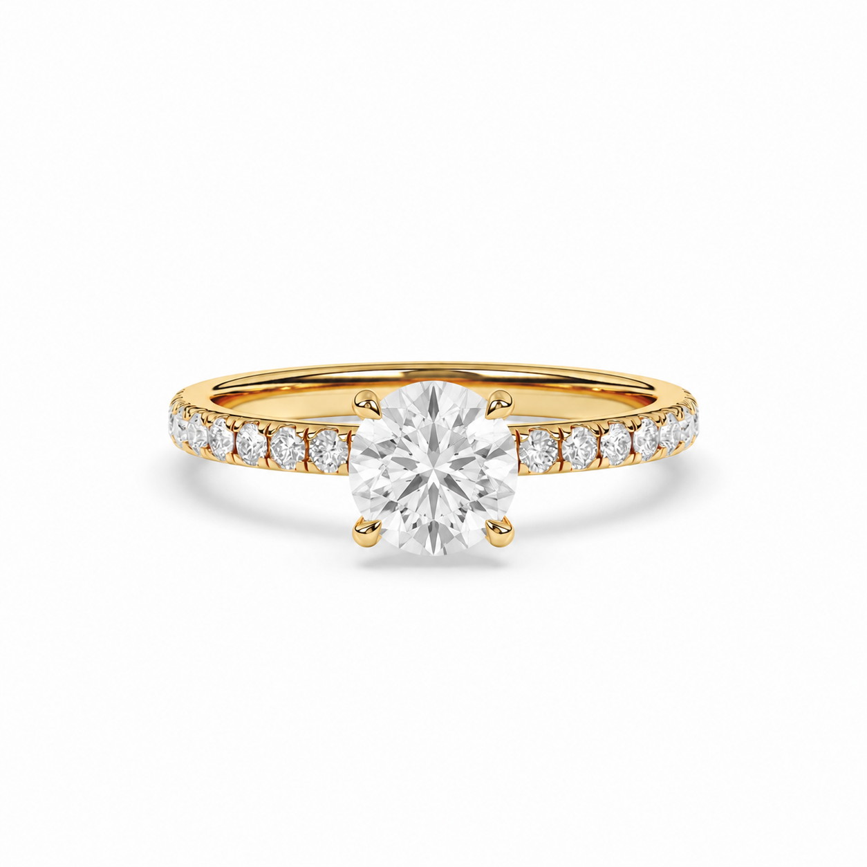 French Pavé – 4 Prong (Nouveau)