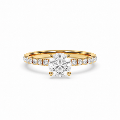French Pavé – 4 Prong (Nouveau)